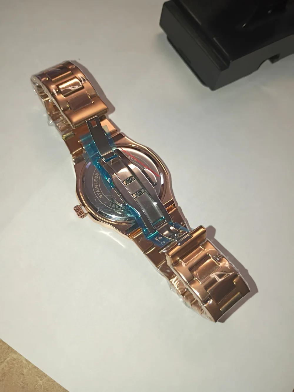 rose-Gold Tone Crystal Accent Women's Watch